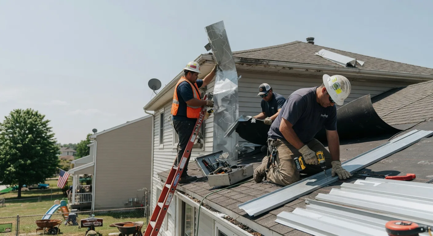 Storm Damage Metal Roof Repair in East Charleston, VT
